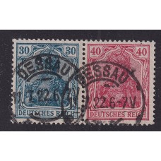 ALEMANIA 1921 ESTAMPILLAS SE-TENANT ZUSAMMENDRUCKE USADAS QUE SON MUCHO MAS RARAS W16 40 EUROS